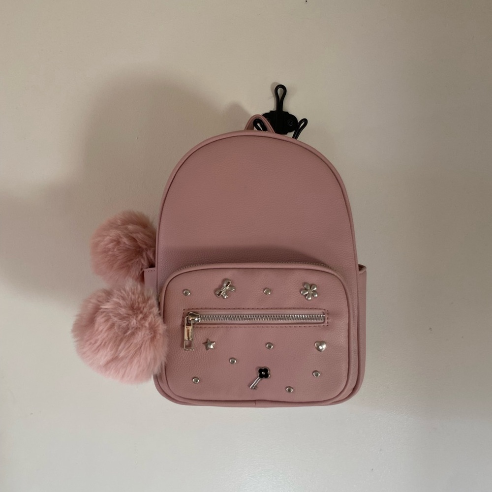 Under One Sky Blush Backpack with Pom Poms